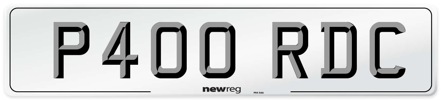 P400 RDC Number Plate from New Reg